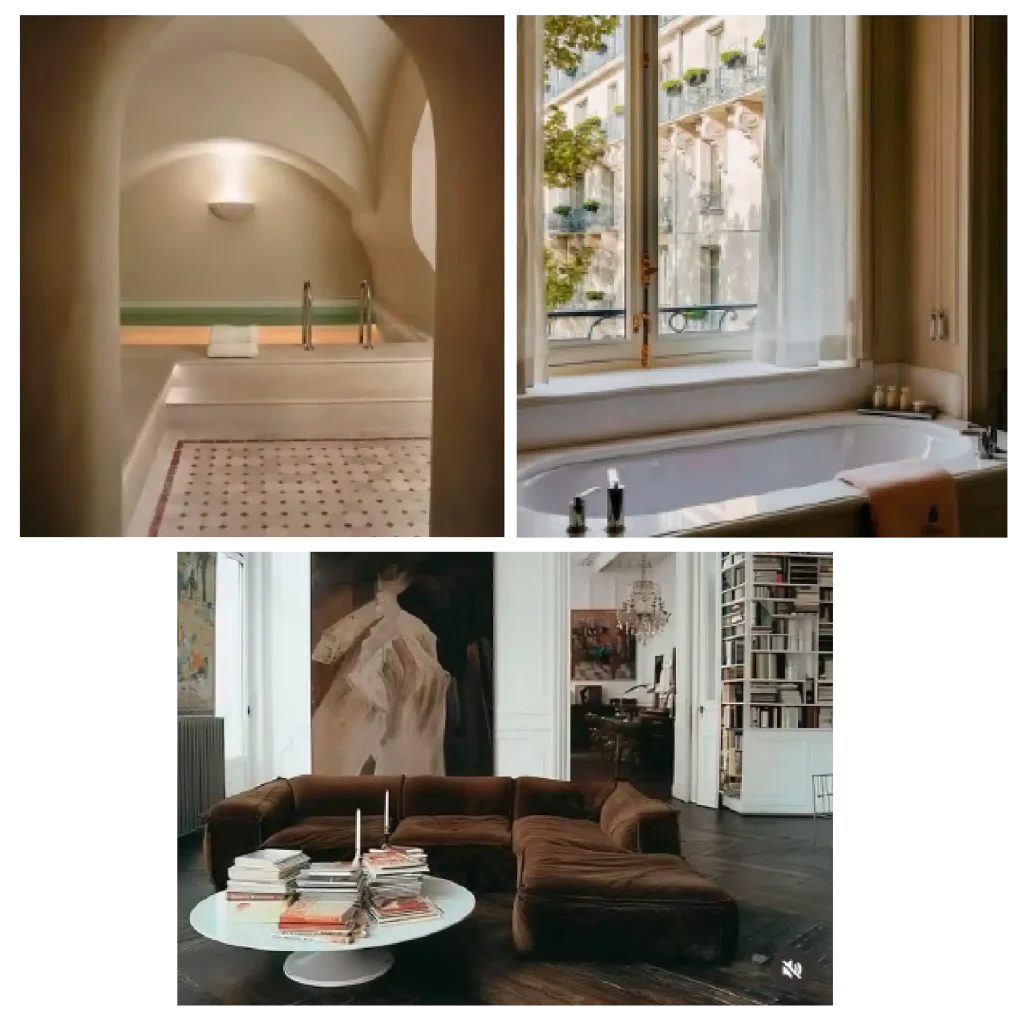 Hôtel Saint Michel, projections de l'intérieur